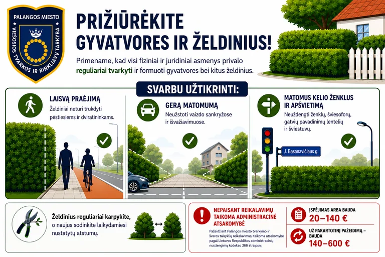 Palangos gyventojams teks prižiūrėti gyvatvores: kas svarbu?