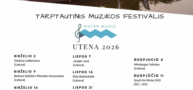 Utenoje – nemokamas „Water Music“ koncertas rugpjūčio 13-ąją
