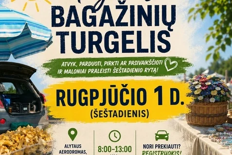 Alytaus bagažinių turgelis: rugpjūčio 9-ąją aerodrome