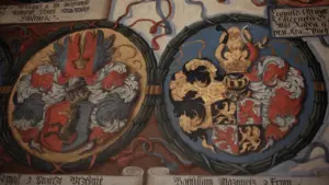 Istoriniai herbai primena svarbius Lietuvos Didžiosios Kunigaikštystės diplomatijos ir valdovų susitarimus.