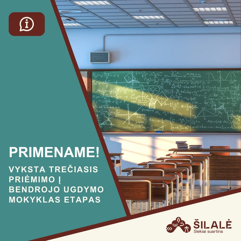 Šilalės tėvams senka laikas pateikti prašymą mokyklai