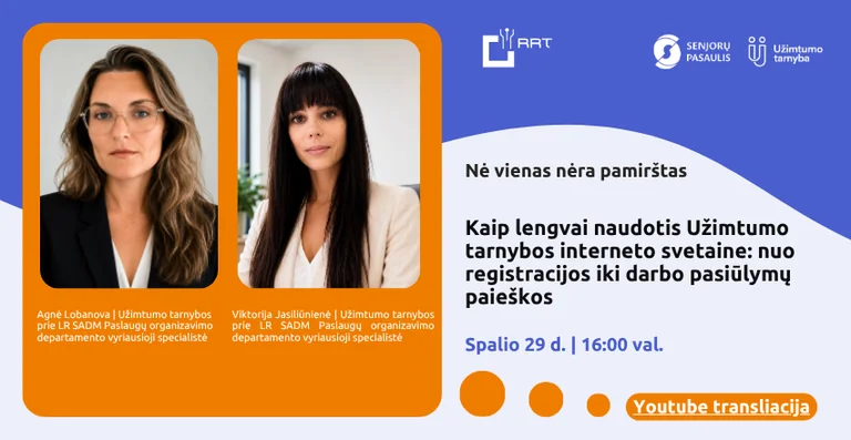 Šilutės senjorams – nemokama nuotolinė paskaita apie darbo paiešką